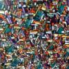 Cuadro 158: Bunte Stadt 100x70 (&oacute;leo)