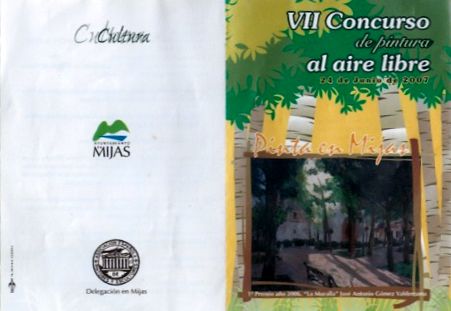 Concurso de pintura en Cala de Mijas el día 24 de Julio 2007