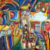 Bild 134: Mutter mit Kind Spielplatz 160x200 (&Ouml;l)