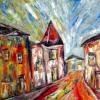 Cuadro 100: Weg zum Dorf 60x50 (óleo)