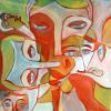Cuadro 33:Gesichter 45x54 (óleo)
