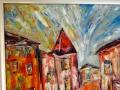 N1 óleo Weg zum Dorf 60x70